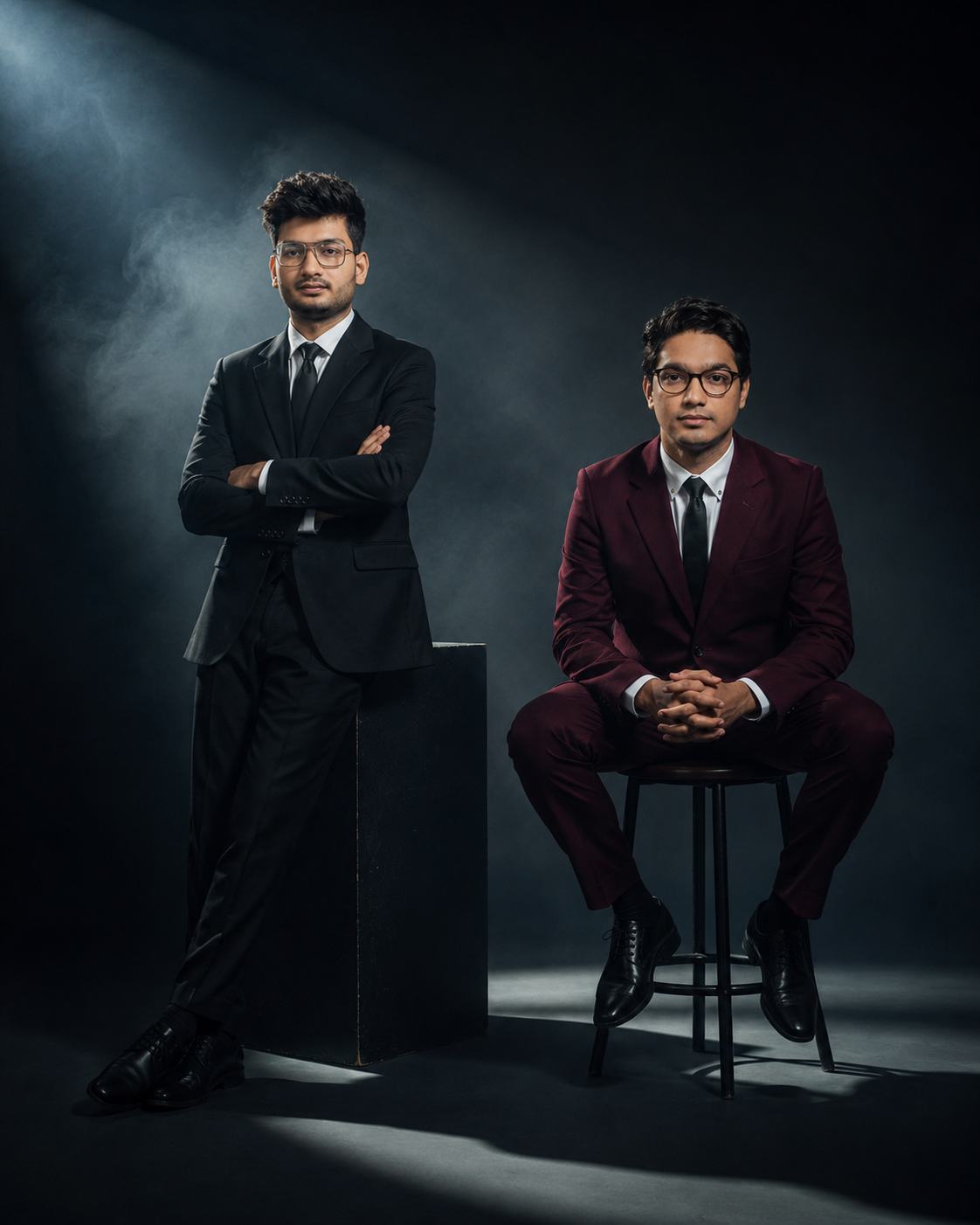 Indo Heals founders in a formal studio portrait