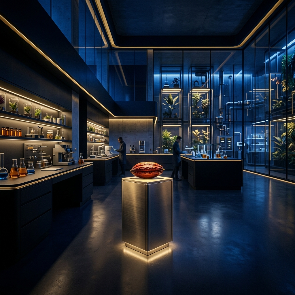 Futuristic botanical laboratory
